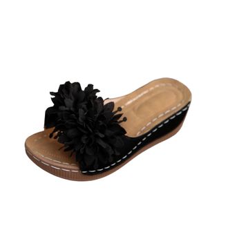 Generic Ladies Wedge Slippers Casual Open Toe Summer Sandals Stylish Comfortable Breathable Versatile Wide Fit Slip On Slippers Beach Leisure