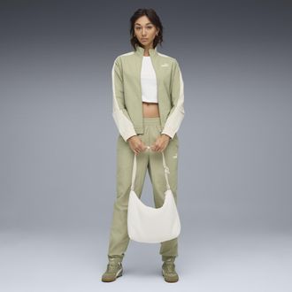 Puma Tuta sportiva in tessuto da donna, Abbigliamento, Verde, L