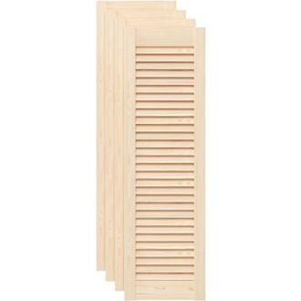 vidaXL Puerta De Armario De Lamas 4 Uds 99x29,5 Cm Madera De Pino Vidaxl