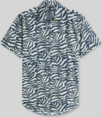 Tommy Hilfiger Regular Fit Kurzarmhemd mit Label Stitching in Black, Gr&ouml;&szlig;e XXL