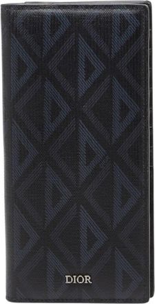 Dior Black Navy Pvc Long Wallet (Bi-Fold) (Pre-Owned)