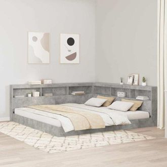 vidaXL Vidaxl - Testata contenitore Grigio cemento 200 cm Legno multistrato