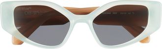 Off-white Memphis 54mm Butterfly Sunglasses in Teal Dark Grey at Nordstrom Rack