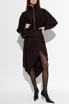 Alaia Skirt With A Slit, Womens, Brown