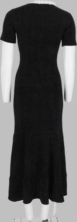 Self Portrait Chenille Knit with Floral Appliqu&eacute;s Dress - Black