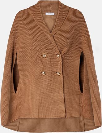 Max Mara Agenzia double-breasted virgin wool cape