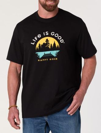 Life is good Big & Tall Happy Hour Graphic T-Shirt in Black at Nordstrom, Size Xxx-Large
