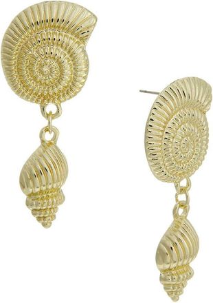 Adornia Adornia Swirl & Shell Drop Earrings