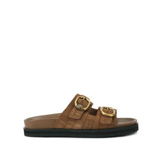 Kurt Geiger Mens Suede Bancroft Sandal Sandals - Tan - Size UK 8