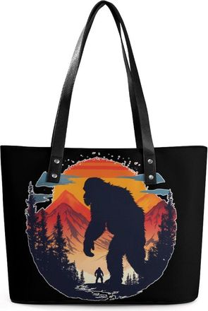 Generic Forests Bigfoot Sasquatch Tote Bags for Women Cute Shoulder Purses Handbags