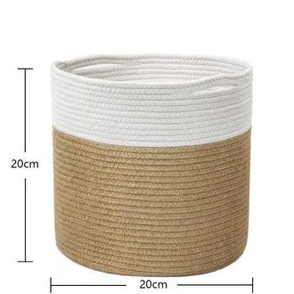 OEM Maceta De 20 Cm Con Forro, Cesta De Almacenamiento De Algod&oacute;n Tejido, Funda Para Maceta De Interior Para Plantas De Interior, Maceta