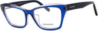 Ferragamo SF2951LB435 Cat-Eye Acetate Eyeglasses - Blue