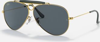 Ray-Ban Mens Shooter Aviator Sunglasses In Polished Gold
