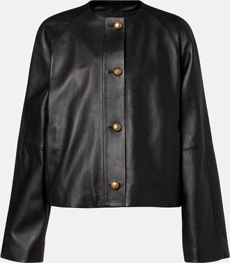 Max Mara Chaqueta Bouquet de piel