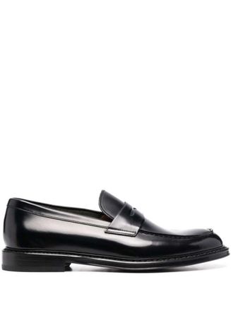 Doucal's Black Solid Loafers