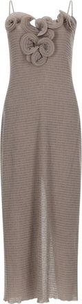 Magda Butrym Textured Knit Fitted Midi Dress