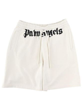 Palm Angels Off White Logo Shorts