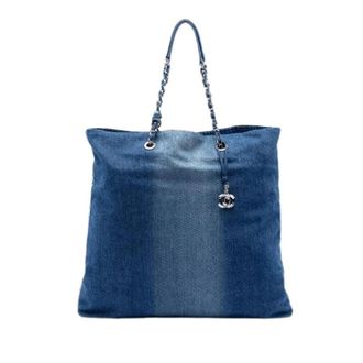 Chanel Bolso Tote Chanel Pre-owned de Denim - Pre-owned - Mujer - Azul - ONE SIZE