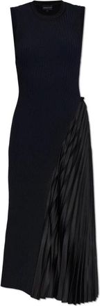 Emporio Armani Jurk met plooien - Dames - Casual kleedjes - Zwart - XS - Polyester - Kleedjes