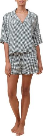 Papinelle Sleepwear Anais Boxer Short Pajamas in Forest Green at Nordstrom, Size Medium