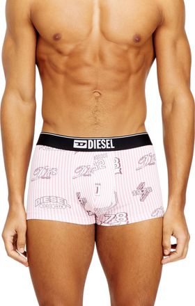 Diesel Three-pack of stretch cotton boxer briefs with all-over print - Trunks - Man - Black