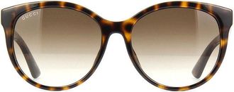 Gucci GG0636SK Cat-Eye Tortoiseshell Sunglasses - Brown
