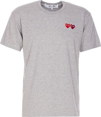 Comme Des Garçons Double Heart Patch T-shirt