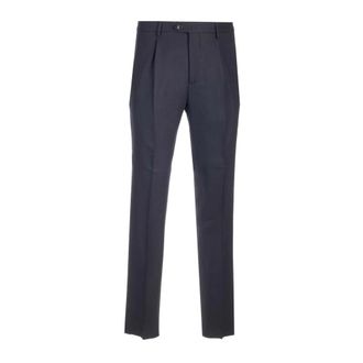 Etro Trousers In Stretch Wool - male - Etro - Chinos - Blue - 2XL - Trousers