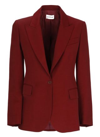 P.A.R.O.S.H. Bordeaux Raisa26 Peak Lapel Blazer