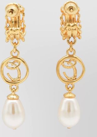 Chloé drop design earrings pearl detail