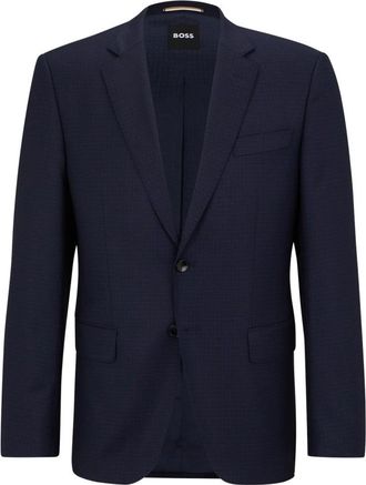 HUGO BOSS H-Huge wollen blazer - Heren - Blazers - Blauw - 3XL - Wol - Jassen