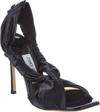 Jimmy Choo London Neoma 110 Jersey & Leather Sandal