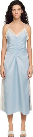Sandro Satin-effect maxi dress with straps in Sky Blue at Nordstrom, Size 42 Eu