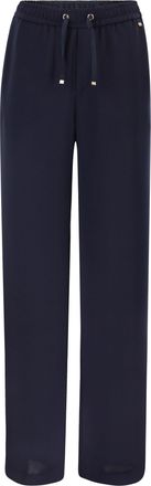 Herno vloeiende broek met wijde pijpen en trekkoord