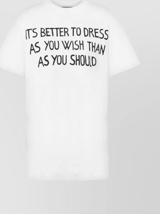 Moschino slogan jersey t-shirt in organic fabric