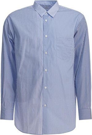 Comme Des Gar&ccedil;ons Forever Shirt - Heren - Zakelijke Overhemden - Blauw - XL - Katoen - Overhemden