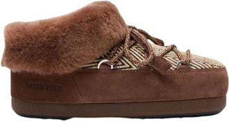 Moon Boot EVX Chalet Faux Fur Mules - Dames - Winterlaarzen - Bruin - 35 EU - Katoen - Schoenen
