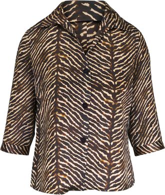 Peter Cohen Blusa con stampa zebrata - Marrone