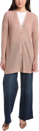 Lafayette 148 New York Ribbed Button Front Cardigan