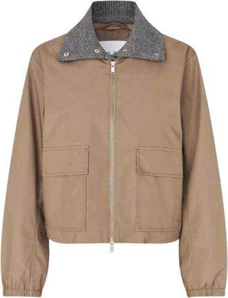 Sams&oslash;e & Sams&oslash;e Sabianco Jas - Dames - Bomber jackets - Beige - L - Katoen - Jassen