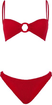 Hunza G Misty hoop-detail bikini set - Red