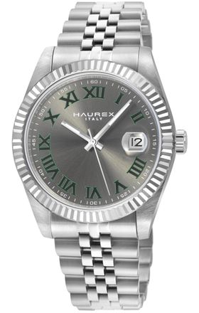 Haurex Womens :Impero 316L Stainless Steel Case, Silver Bezel, Dark Gray Dial, Bracelet Watch