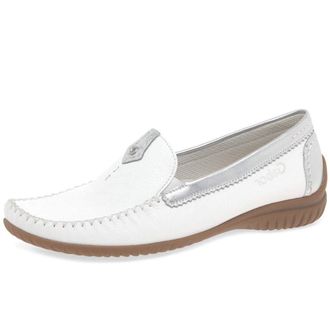 Gabor California Sporty Womens Moccasins 6.5 UK White/Silver