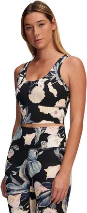 Under Armour Meridian-tanktop met bloemmotief voor dames (Zwart)