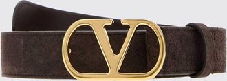 Valentino Garavani Cintura in pelle scamosciata con fibbia VLogo Signature