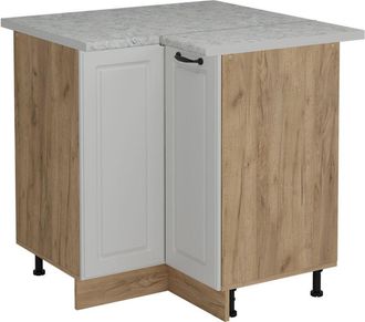 Vicco Armario De Esquina R-line, Blanco Casa De Campo, 75.6 Cm Et M&aacute;rmol