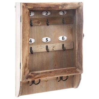 Atmosphera Caja De Llaves - Vidrio Y Madera 26 X 38 Cm - Atmosphera Cr&eacute;ateur DInt&eacute;rieur