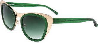 Linda Farrow ERDEM EDM17 C3 Womens Sunglasses Green Size 53