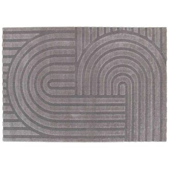 Oviala Alfombra de pelo corto con motivos contempor&aacute;neos gris 160 x 230 cm