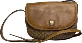 Celine Pre-owned Vintage Cross Body Bag - Dames - Vintage Schoudertas - Beige - ONE Size - Leer - Vintage